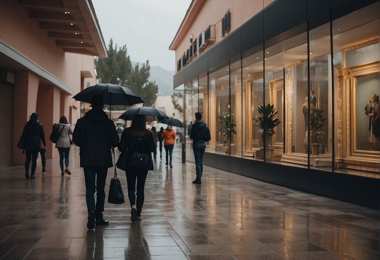 People visit museums and art galleries in Calpe on a rainy day